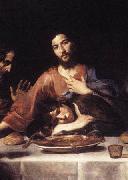 VALENTIN DE BOULOGNE St. John and Jesus at the Last Supper oil painting reproduction